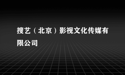 搜藝(北京)影視文化傳媒