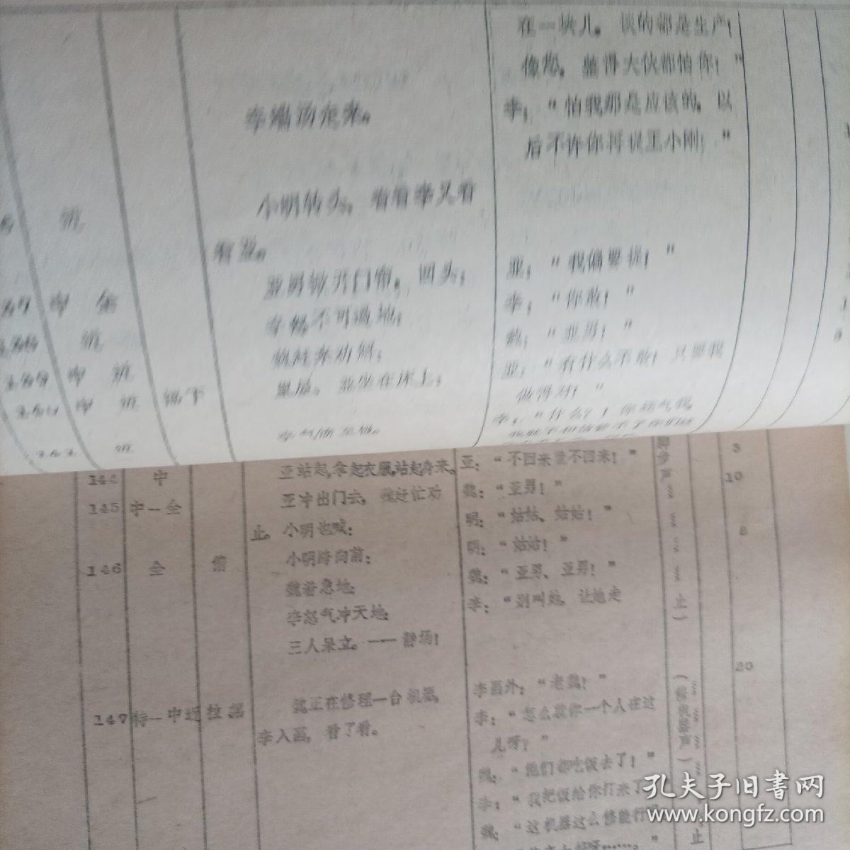 電影臺本:我在他們中間(1982年,總167頁) (主演:80年代著名演員趙雅珉,解冰,施節(jié)強,郗雷,50年代著名演員安琪;導演:陸小雅,叢連文;工廠改革題材生活故事片,峨嵋電影制片廠攝制)